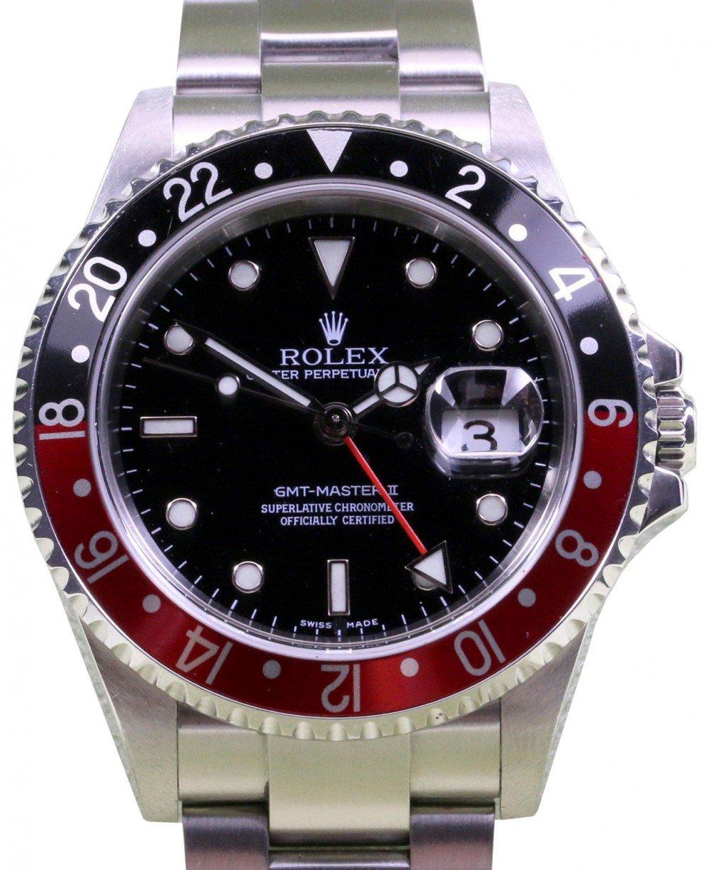 Rolex GMT-Master II 2 16710 Coke Men's 40mm Red Stainless No BOX/PAPERS