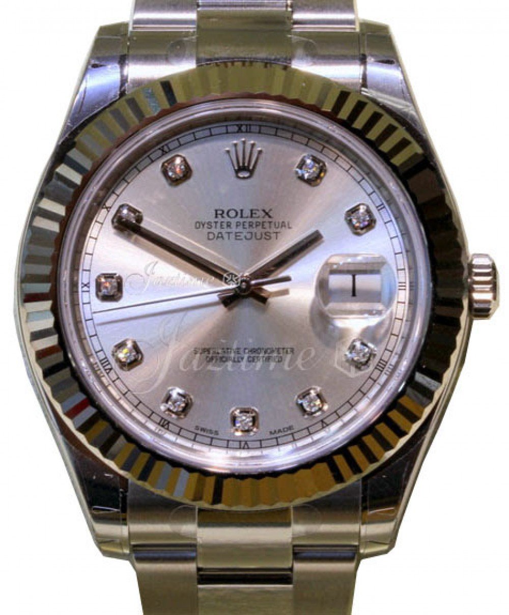 Rolex Oyster Datejust II Jubilee Gold Steel Silver Dial 41 mm