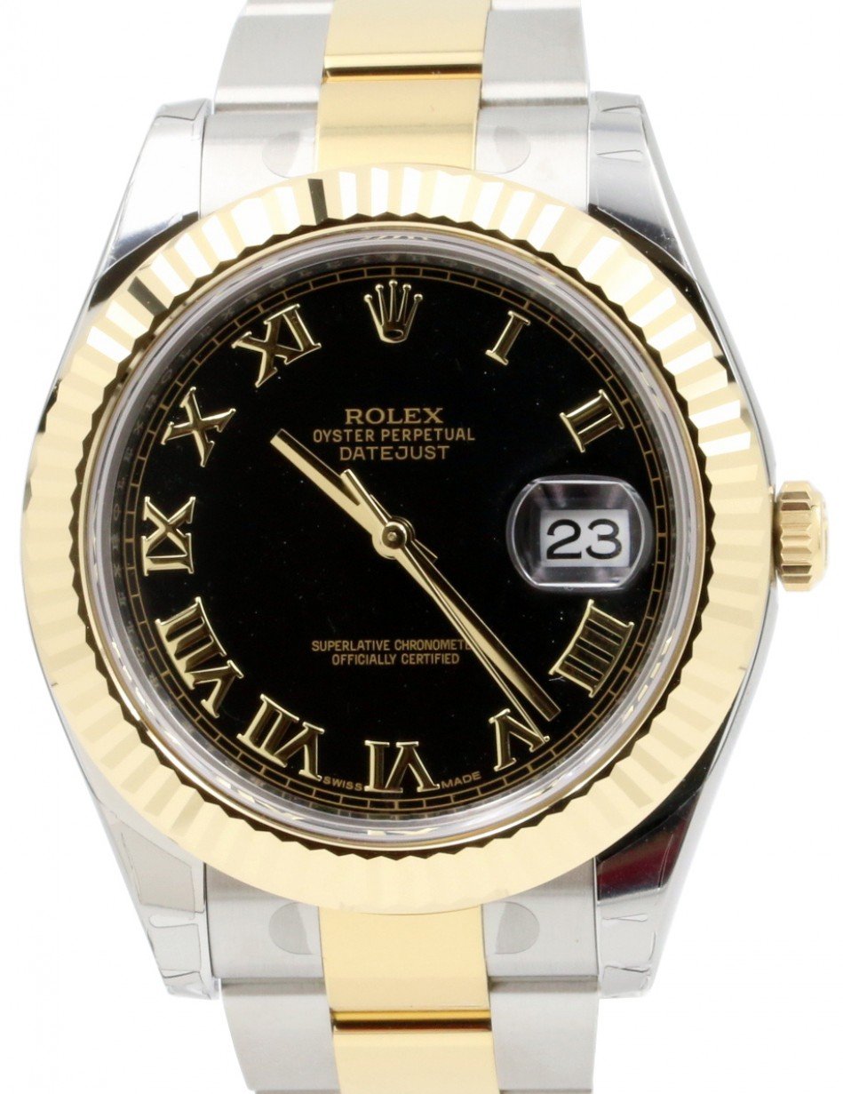 Rolex Datejust II 116333 Black Roman 