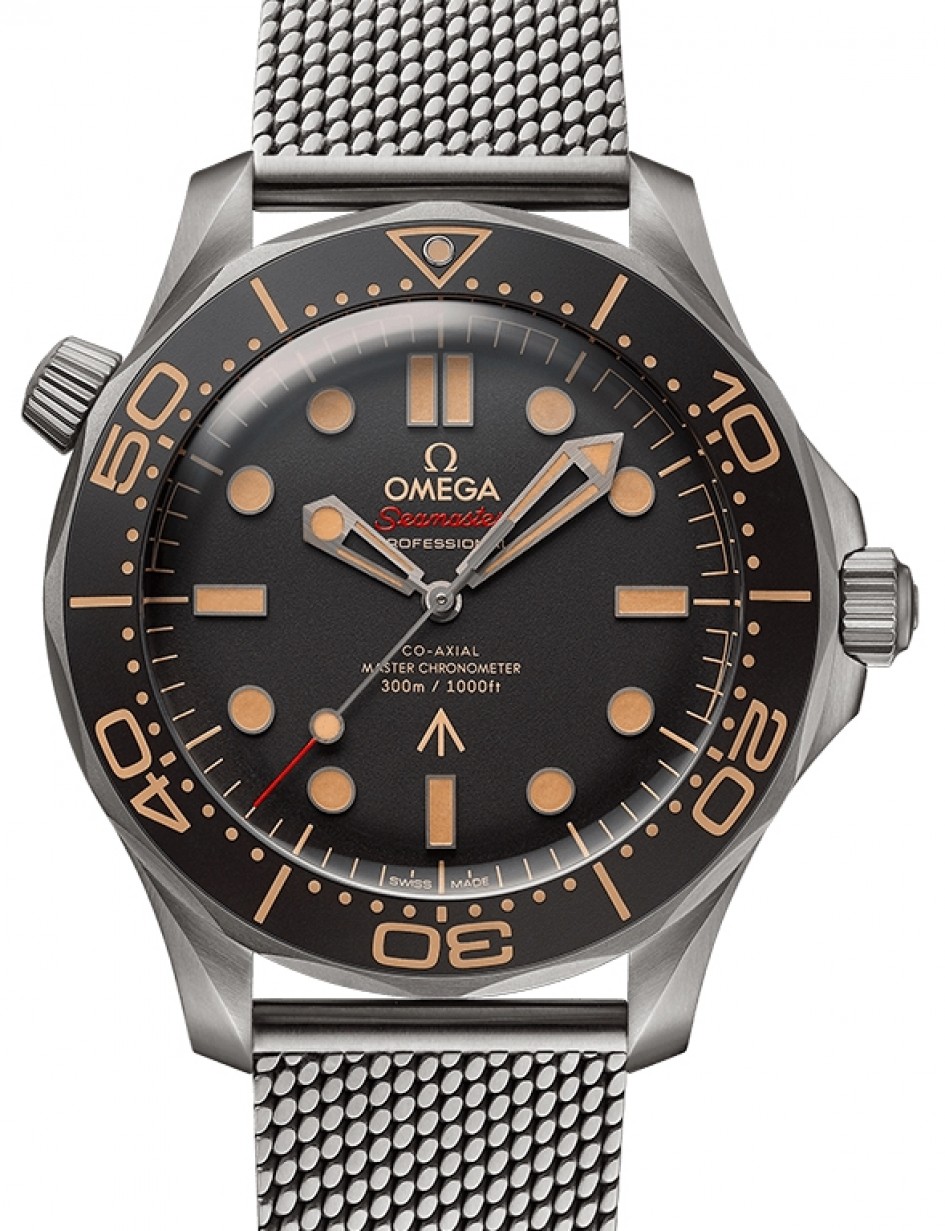 Omega Diver 300M Co-Axial Master Chronometer "No Time To Die" Bond 007 42mm Titanium Brown Dial Mesh 210.90.42.20.01.001 - BRAND NEW