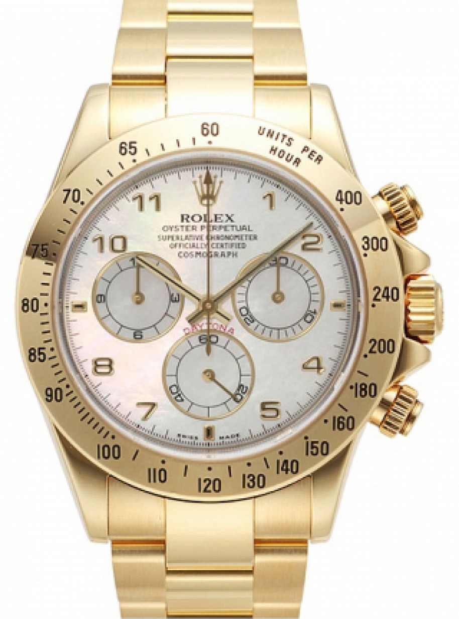 rolex daytona yellow gold mother of pearl
