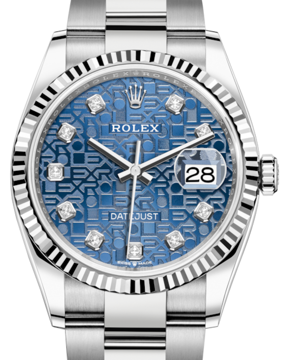Rolex Datejust 36 White Gold/Steel Blue 