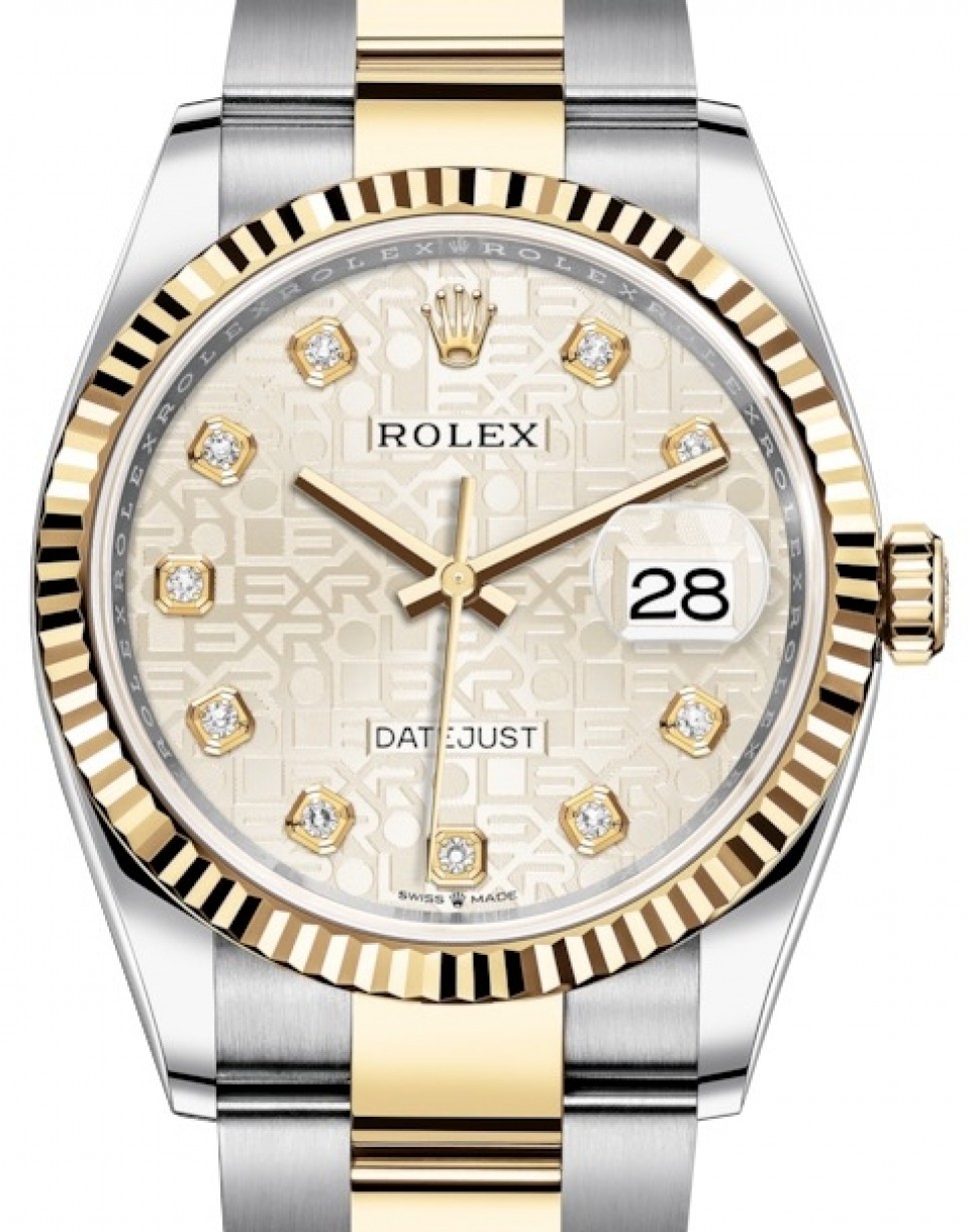 rolex silver and gold datejust