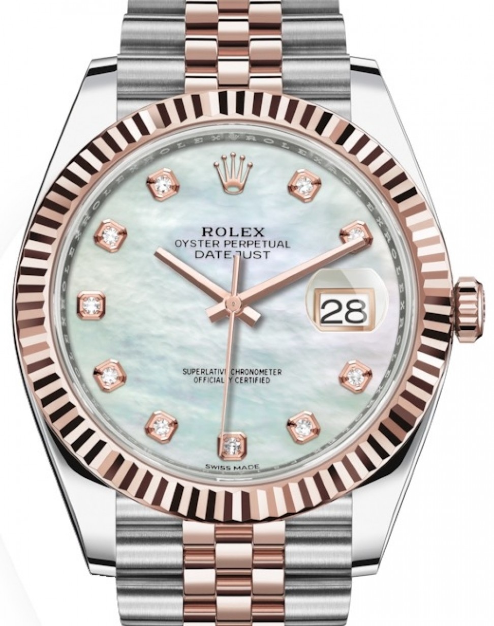 rolex datejust 41 two tone rose gold