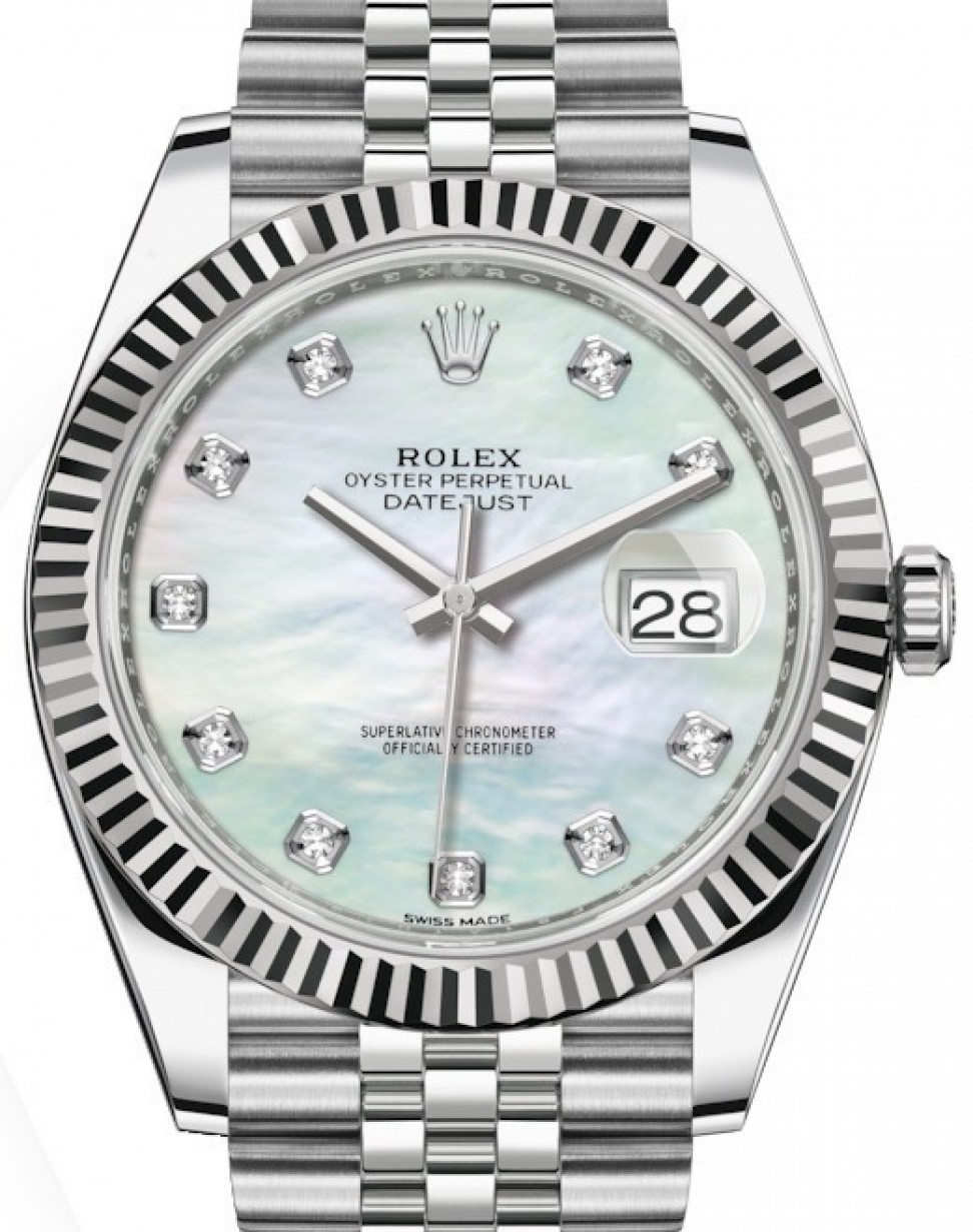 rolex datejust 41 mother of pearl