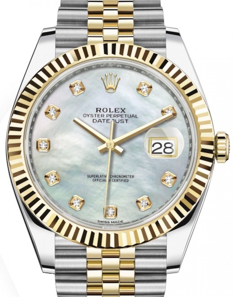 gold rolex mother of pearl face