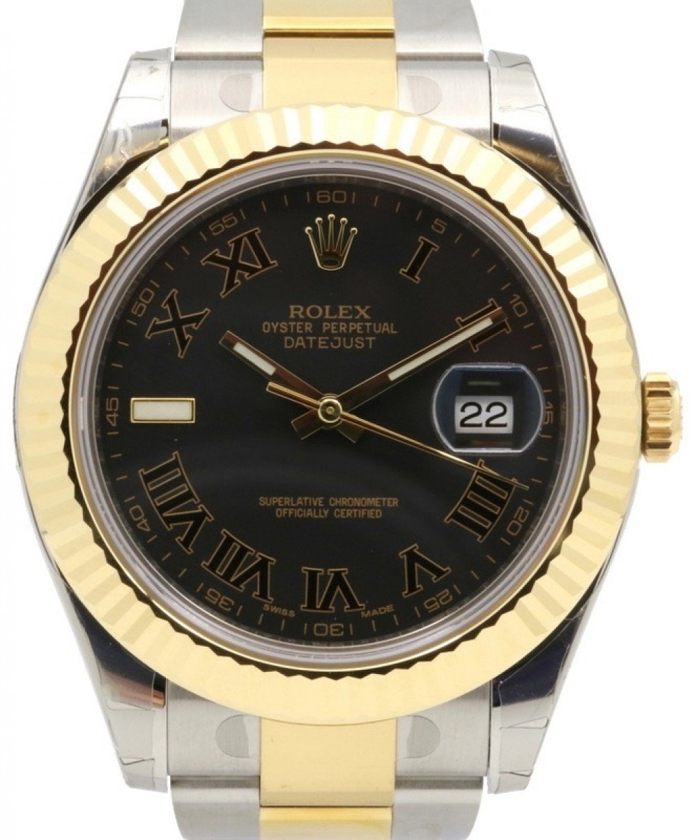 Rolex Datejust II 116333 Black Roman 