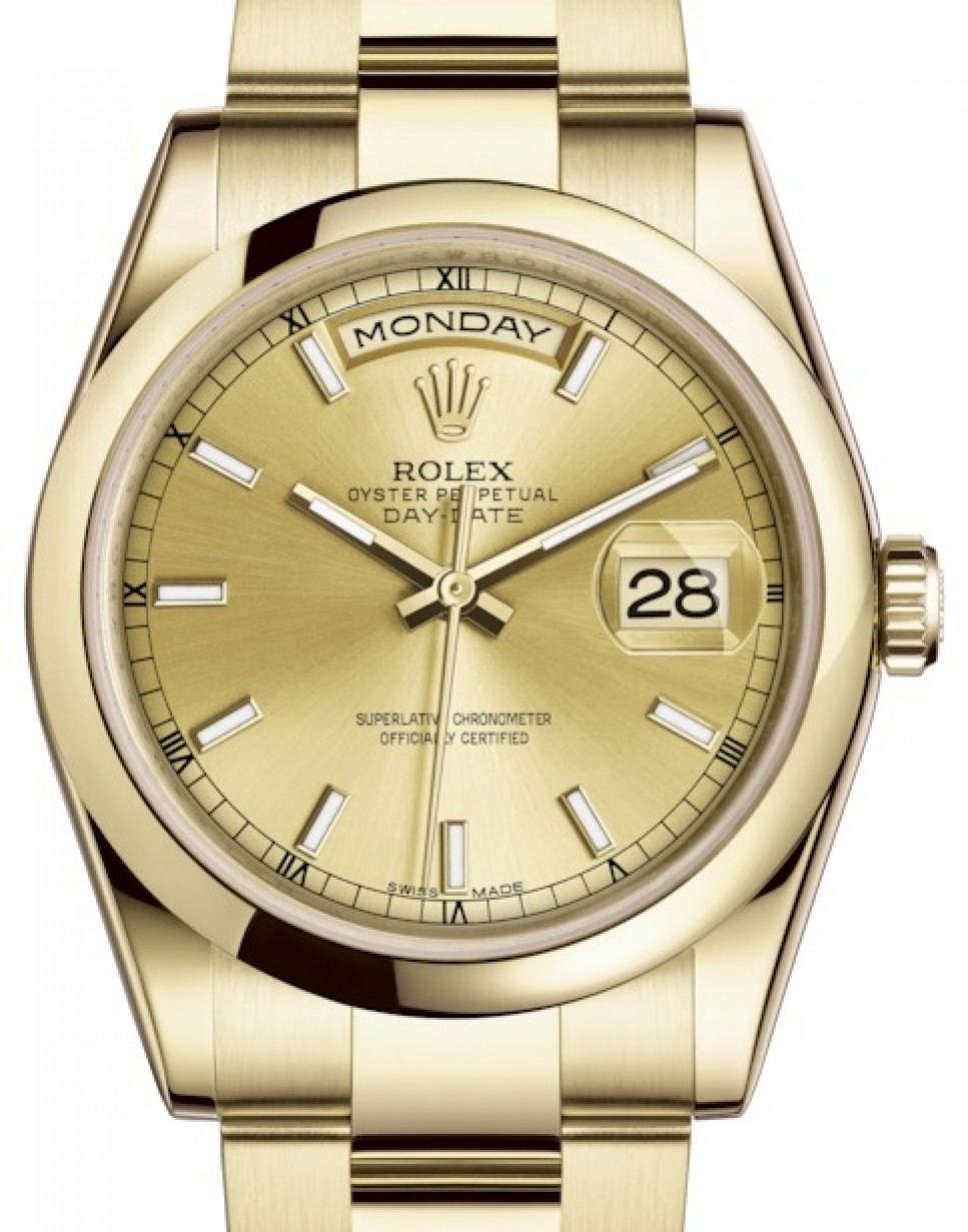 Rolex Day-Date 36 Yellow Gold Champagne 