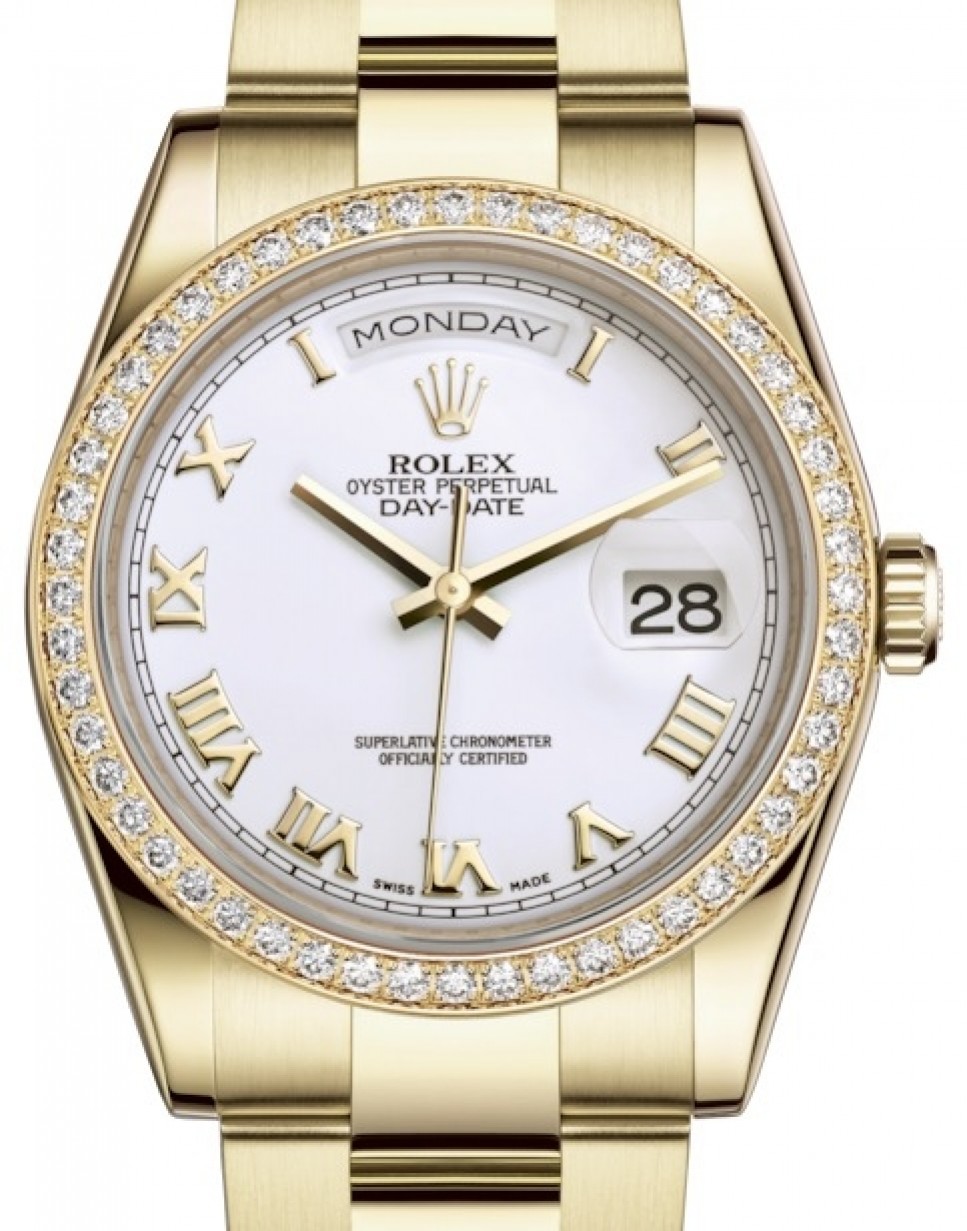 rolex gold white face