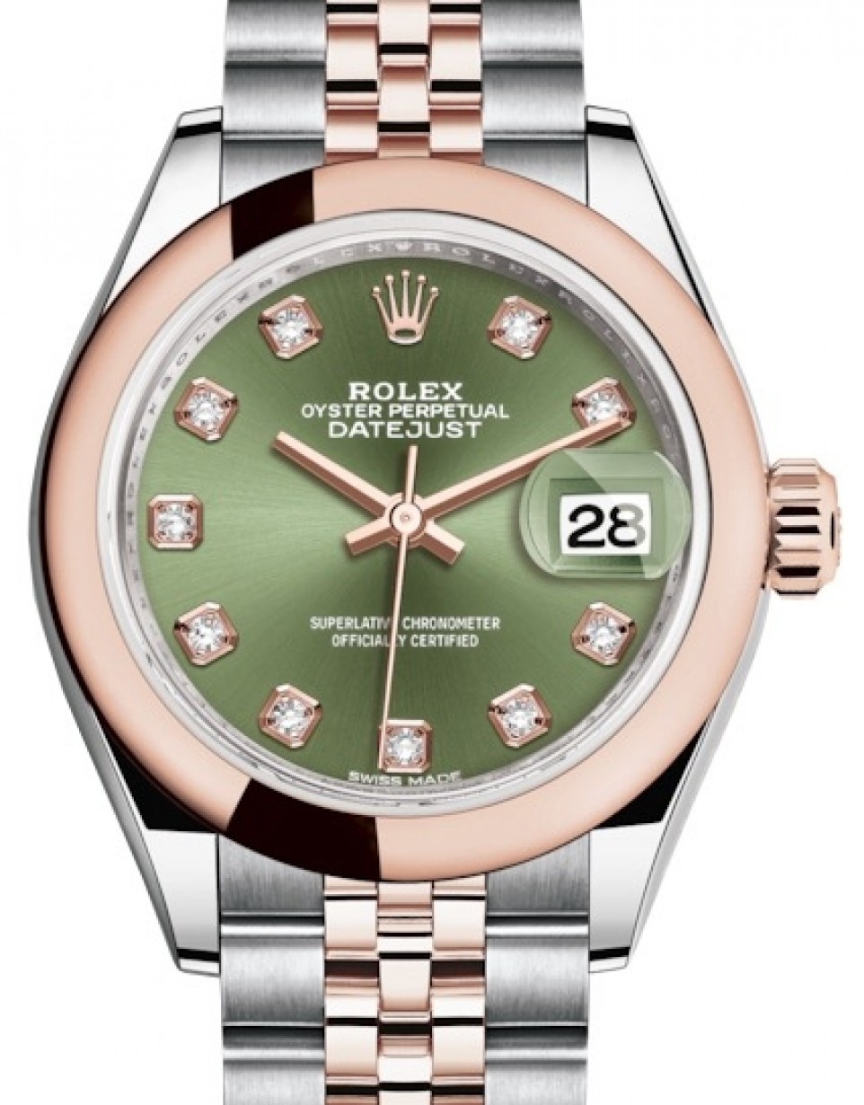 rolex jubilee datejust green floral dial ladies automatic watch