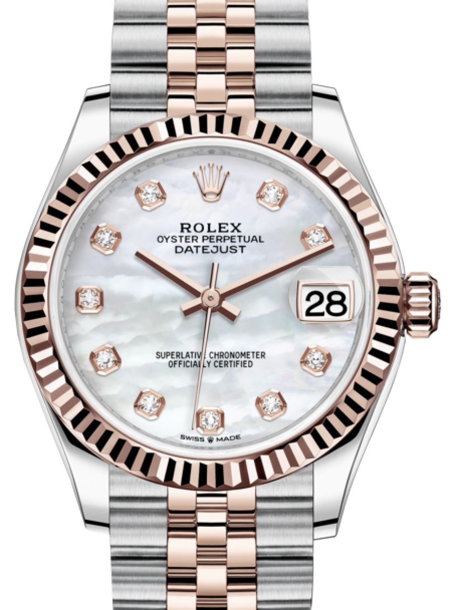 rolex women's datejust mother of pearl