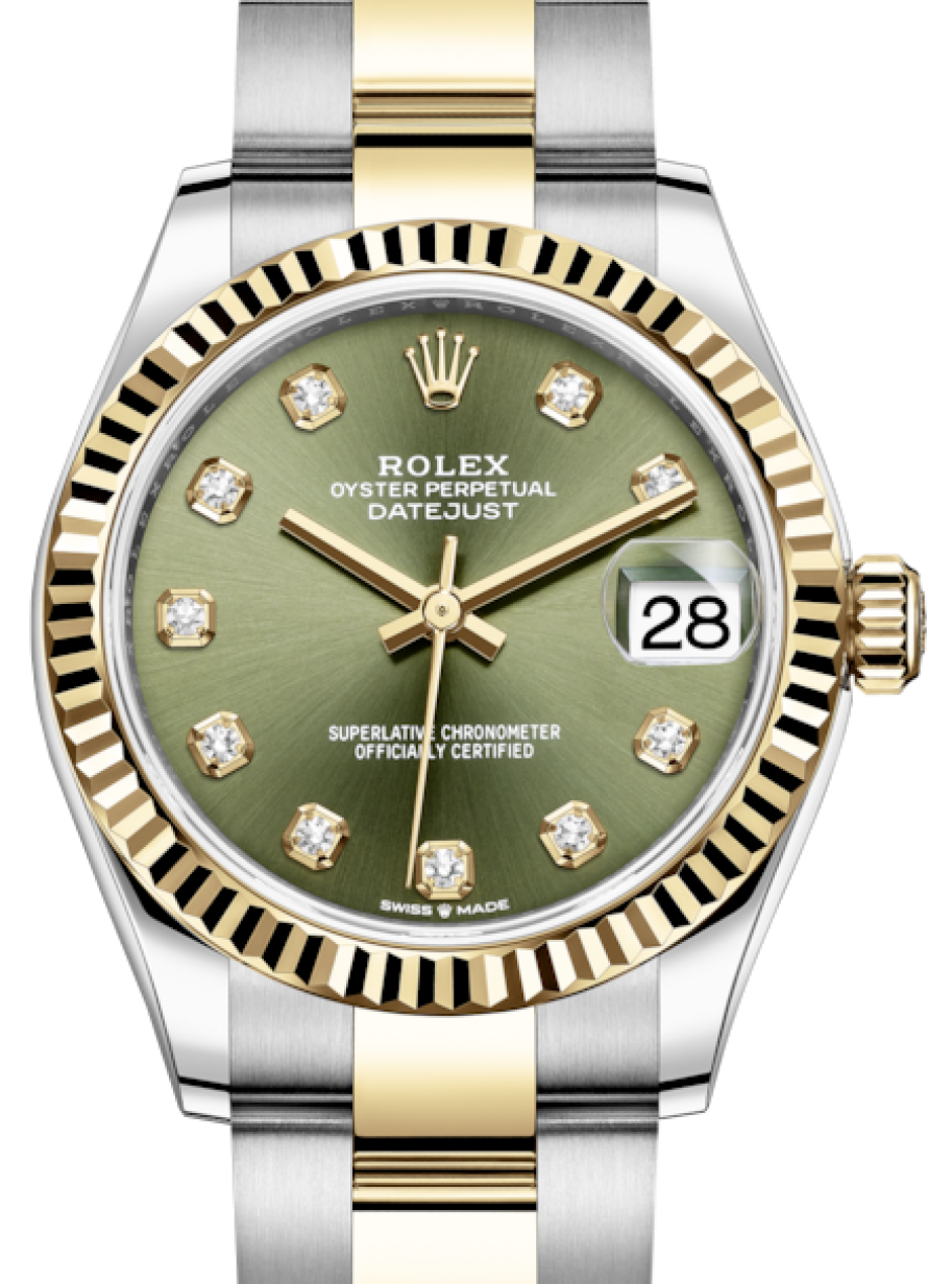 rolex oyster perpetual datejust green face
