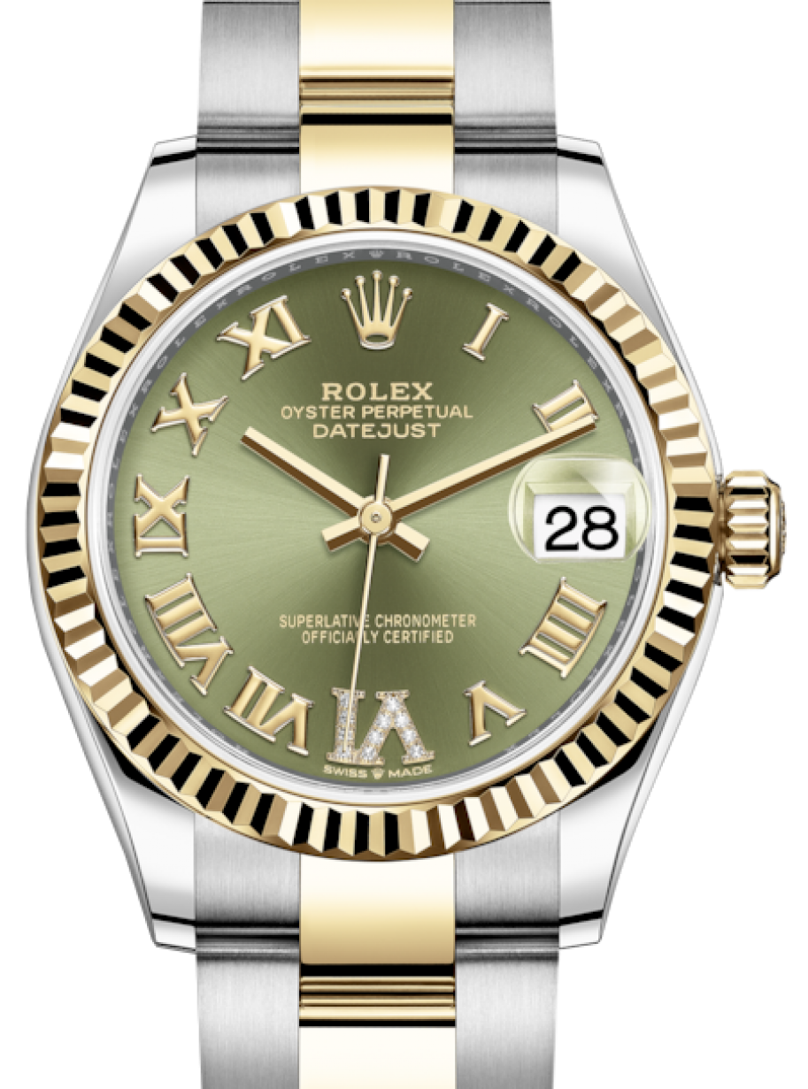 oyster perpetual datejust 31 green