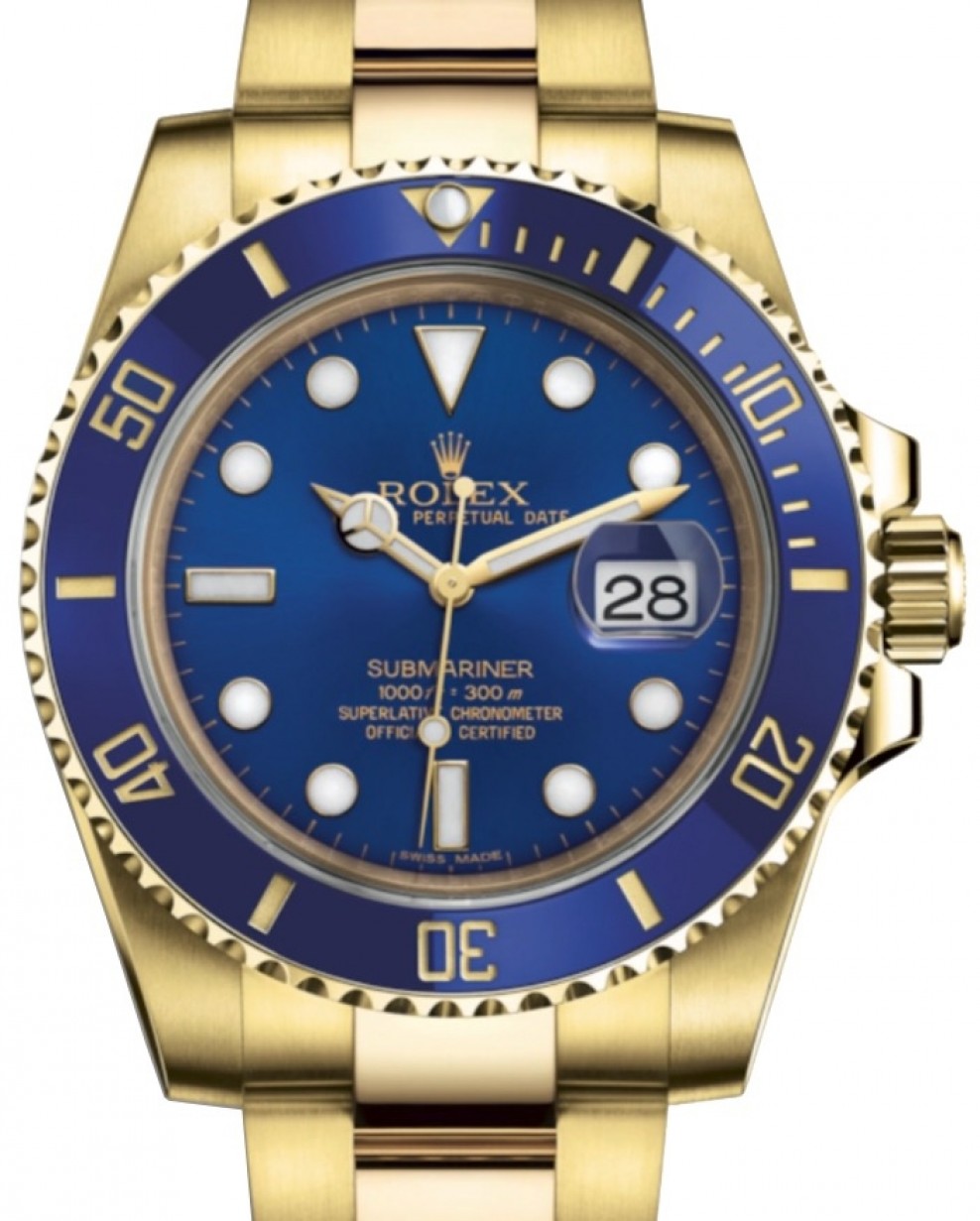 blue and gold rolex