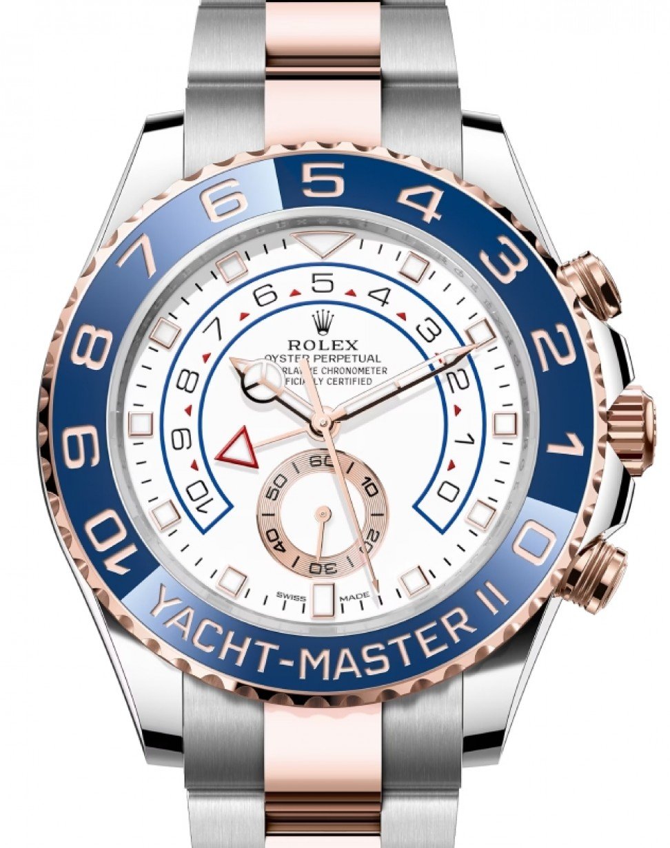 Rolex Yacht-Master II Rose Gold/Steel White Mercedes Hands 44mm