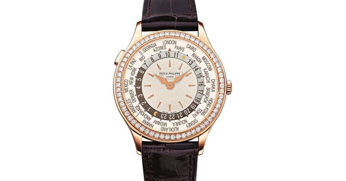 Patek Philippe Complications World Time Rose Gold 36mm Ivory Opaline ...