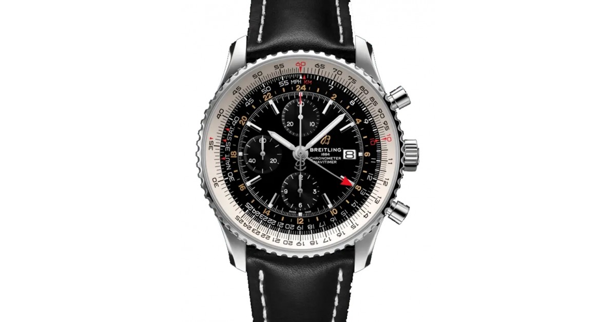 2013 Breitling Navitimer World GMT 46 Chronograph Steel Black Dial (A2 –  Grailzee