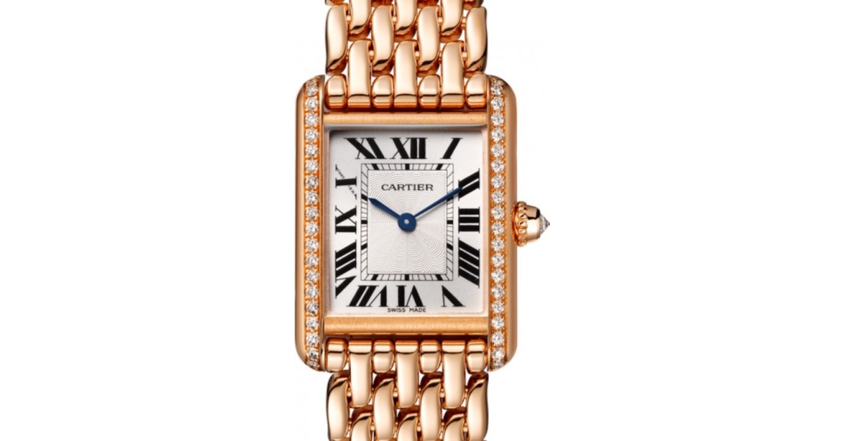 Tank louis cartier pink gold watch Cartier White in Pink gold - 8299027