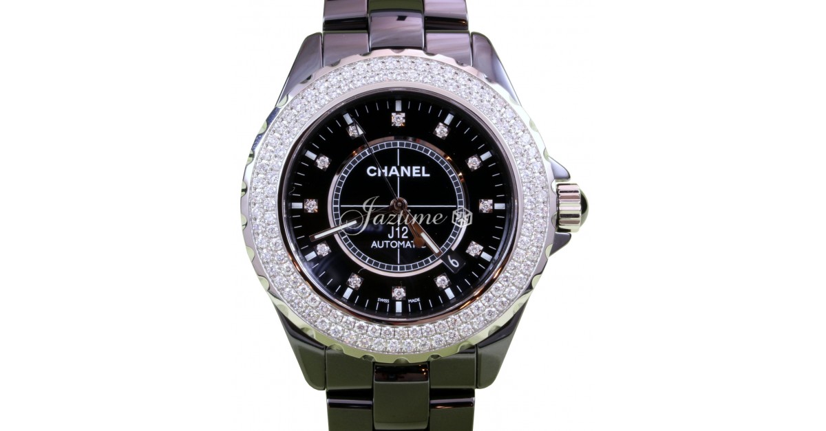 J12 quartz watch Chanel Black in Steel - 34270429