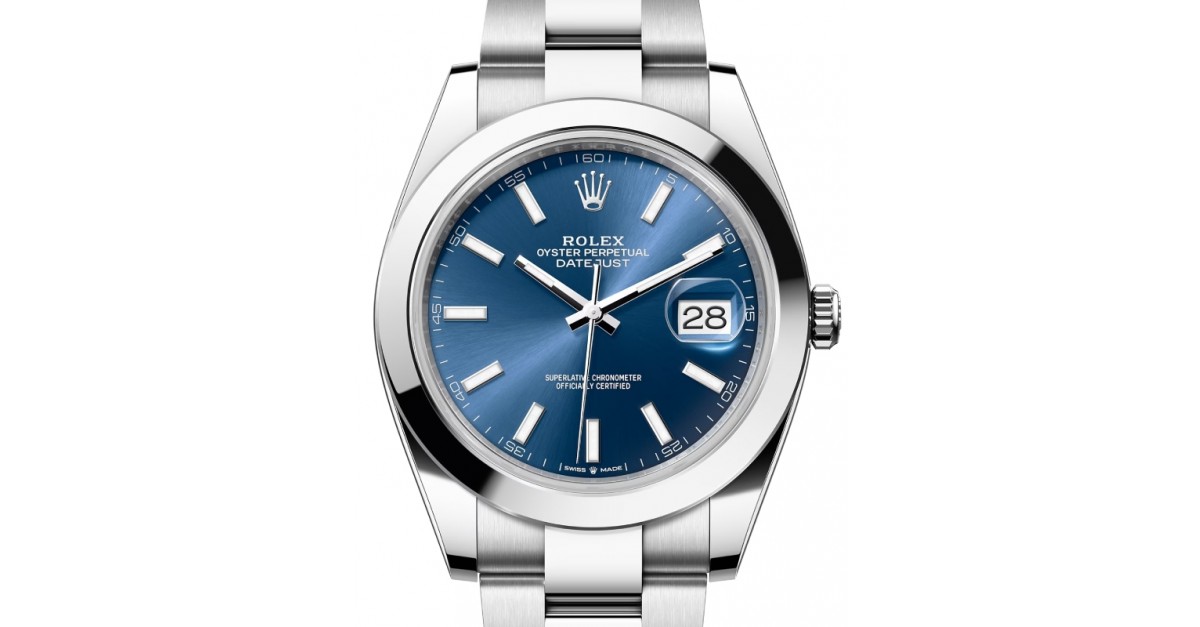Squeak Dempsey Beregning Rolex Datejust 41 126300 Blue Index Domed Stainless Steel Oyster 41mm  Automatic - BRAND NEW