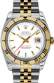 Product Image: Rolex Datejust 36 Yellow Gold/Steel White Index Dial & Turn-O-Graph Thunderbird Bezel Jubilee 116263