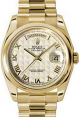 Product Image: Rolex Day-Date 36 118208-IVPRDP Ivory Roman Pyramid Dial Yellow Gold President - BRAND NEW