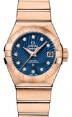 Product Image: Omega Constellation Co-Axial 123.50.27.20.53.001 27mm Blue Guilloche Diamond Red Gold - BRAND NEW