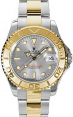 Product Image: Rolex Yacht-Master 35 Platinum Dial Yellow Gold Bezel Yellow Gold Stainless Steel Oyster 168623  - BRAND NEW