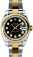Product Image: Rolex Lady-Datejust 26 179163-BLKDO Black Diamond Yellow Gold Stainless Steel Oyster - BRAND NEW