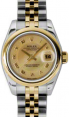 Product Image: Rolex Lady-Datejust 26 179163-CHDMOPRJ Champagne Decorated Mother of Pearl Roman Yellow Gold Stainless Steel Jubilee - BRAND NEW