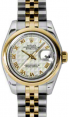 Product Image: Rolex Lady-Datejust 26 179163-IVRPRJ Ivory Pyramid Roman Yellow Gold Stainless Steel Jubilee - BRAND NEW