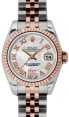 Product Image: Rolex Lady-Datejust 26 179171-MOPDRJ White Mother of Pearl Roman Diamond VI Fluted Rose Gold Stainless Steel Jubilee - BRAND NEW