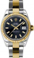 Product Image: Rolex Lady-Datejust 26 179173-BLKSO Black Index Fluted Yellow Gold Stainless Steel Oyster - BRAND NEW
