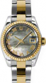 Product Image: Rolex Lady-Datejust 26 179173-DMOPRO Dark Mother of Pearl Roman Fluted Yellow Gold Stainless Steel Oyster - BRAND NEW