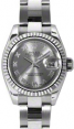 Product Image: Rolex Lady-Datejust 26 179174-RHDRO Rhodium Roman Fluted White Gold Stainless Steel Oyster - BRAND NEW