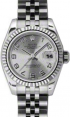 Product Image: Rolex Lady-Datejust 26 179174-SLVCAJ Silver Concentric Circle Arabic Fluted White Gold Stainless Steel Jubilee - BRAND NEW