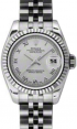 Product Image: Rolex Lady-Datejust 26 179174-SLVRJ Silver Roman Fluted White Gold Stainless Steel Jubilee - BRAND NEW