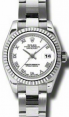 Product Image: Rolex Lady-Datejust 26 179174-WHTRFO White Roman Fluted White Gold Stainless Steel Oyster - BRAND NEW