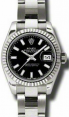 Product Image: Rolex Lady-Datejust 26 179179-BLKSFO Black Index Fluted White Gold Oyster - BRAND NEW