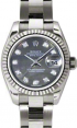 Product Image: Rolex Lady-Datejust 26 179179-DMOPDO Dark Mother of Pearl Diamond Fluted White Gold Oyster - BRAND NEW