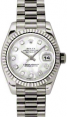 Product Image: Rolex Lady-Datejust 26 179179-MOPDP White Mother of Pearl Diamond Fluted White Gold President - BRAND NEW