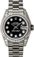 Product Image: Rolex Lady-Datejust 26 179239-BLKDP Black Diamond Dial Diamond Set Fluted White Gold President - BRAND NEW