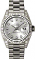 Product Image: Rolex Lady-Datejust 26 179239-SLVDP Silver Diamond Dial Diamond Set Fluted White Gold President - BRAND NEW