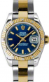 Product Image: Rolex Lady-Datejust 26 179313-BLUSO Blue Index Fluted Diamond Yellow Gold Stainless Steel Oyster - BRAND NEW