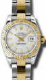 Product Image: Rolex Lady-Datejust 26 179313-SLVSDO Silver Index Fluted Diamond Yellow Gold Stainless Steel Oyster - BRAND NEW