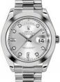 Product Image: Rolex Day-Date II 218206-SLVDSP 41mm Silver Diamond Platinum President - BRAND NEW