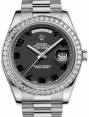 Product Image: Rolex Day-Date II 218349-BLCADP 41mm Black Arabic Concentric Circle Diamond Bezel White Gold President - BRAND NEW