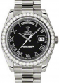 Product Image: Rolex Day-Date II 218349-BLKRDP 41mm Black Roman Diamond Bezel White Gold President - BRAND NEW