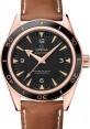 Product Image: Omega Seamaster 300 Master Co-Axial Chronometer 41mm Sedna Gold Black Dial Leather Strap 233.62.41.21.01.002 - BRAND NEW