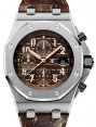 Product Image: Audemars Piguet Royal Oak Offshore Chronograph Stainless Steel 42mm Brown Dial Leather Strap 26470ST.OO.A820CR.01 - BRAND NEW